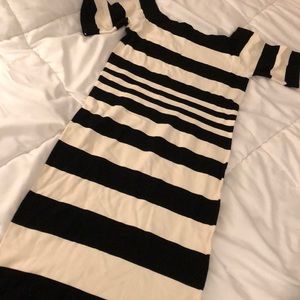 Bebe bodycon stripe short dress